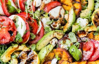 Grilled Peach Caprese Salad Recipe