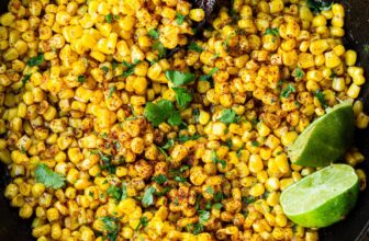 5 Minute One Skillet Honey Lime Corn Side Dish