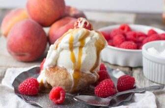 Deep Fried Peaches and Ice Cream [+ Video]