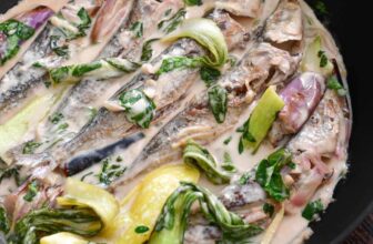 Creamy Coconut Milk Fish Stew (Ginataang Isda with Eggplant and Bok Choy)