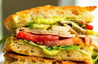 Turkey Bacon Avocado Sandwich (Honey Avocado Sauce)
