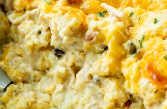 Cheesy Cream Cheese Chicken and Rice Casserole