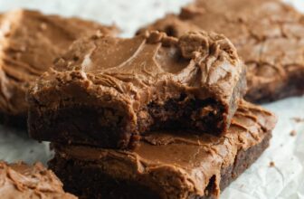 Lunch Lady Brownies with Chocolate Frosting
